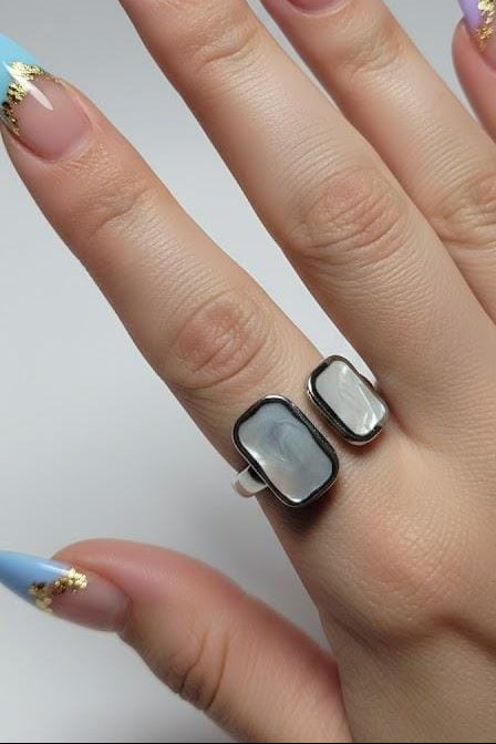 Modern stone like Rings